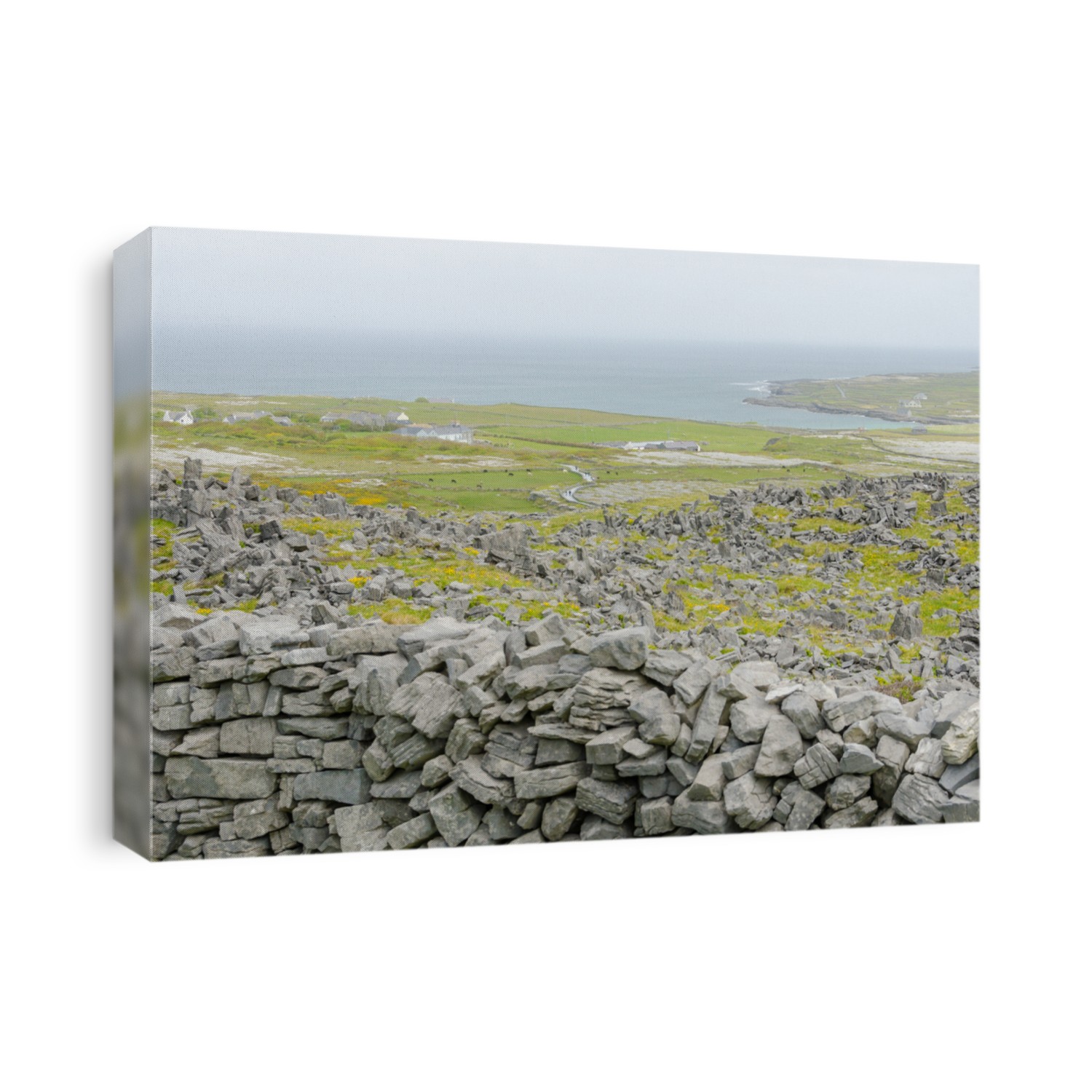 Irish landscape - view from Dun Aengus, an ancient fort.